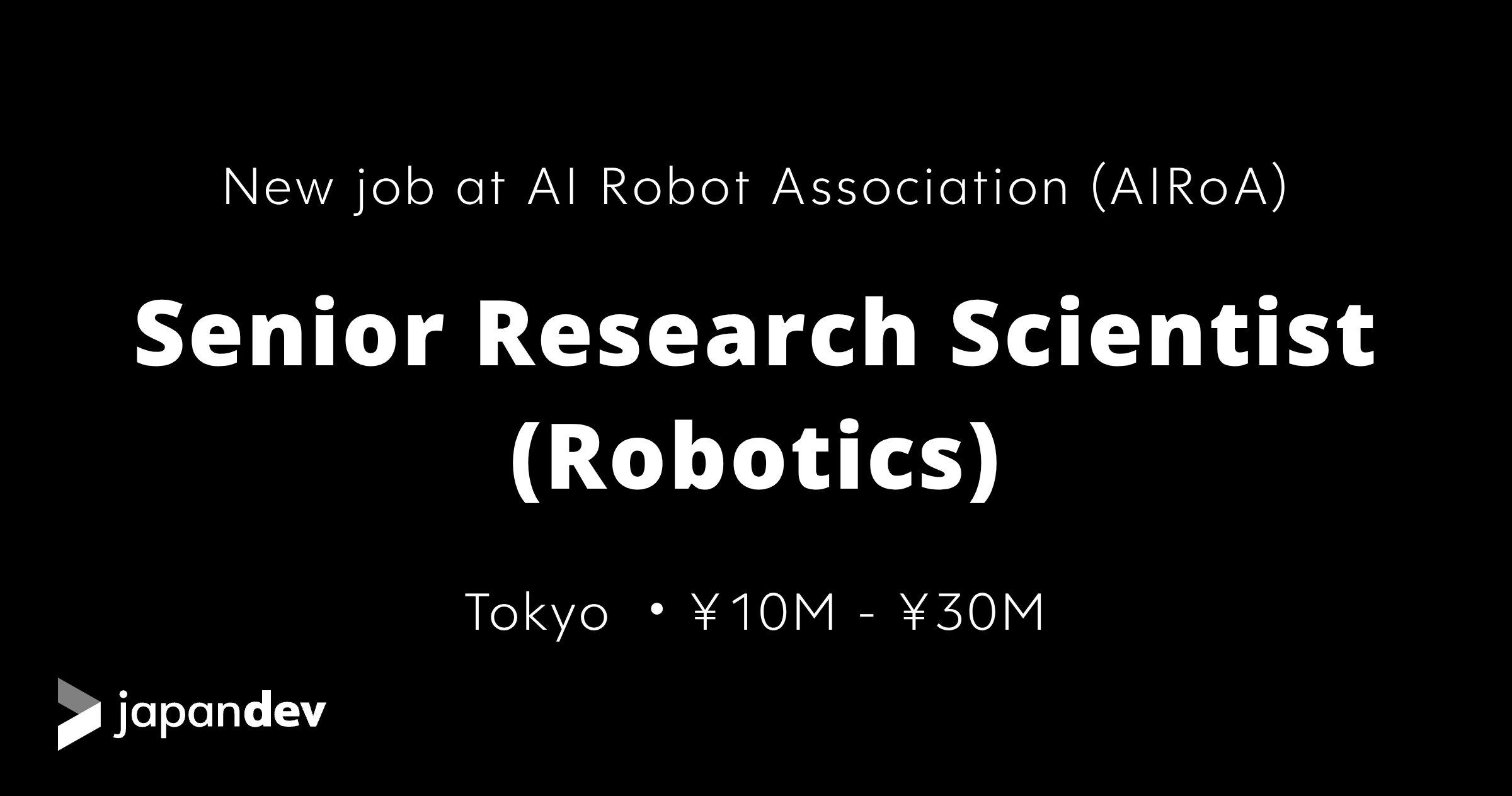 Senior Research Scientist (Robotics) at AI Robot Association (AIRoA) in ...