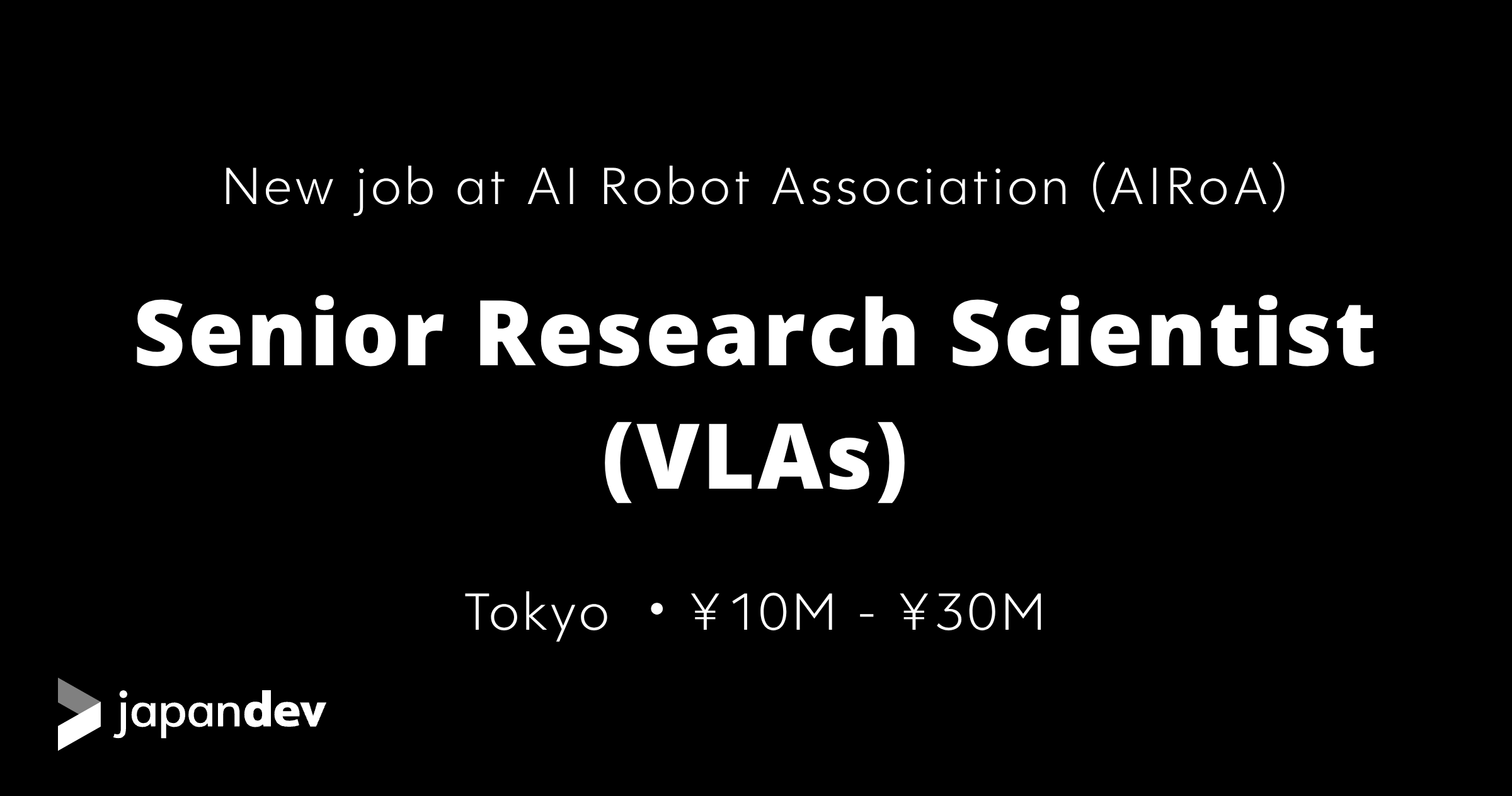 Senior Research Scientist (VLAs) at AI Robot Association (AIRoA) in ...