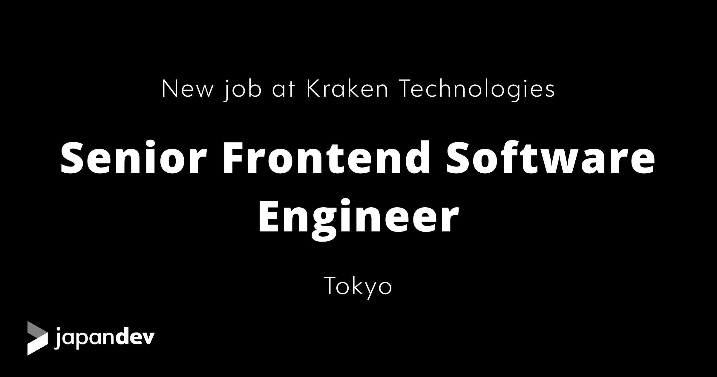 Senior Frontend Software Engineer at Kraken Technologies in Japan ...
